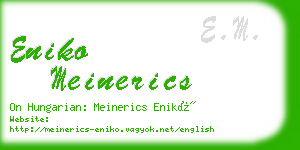 eniko meinerics business card